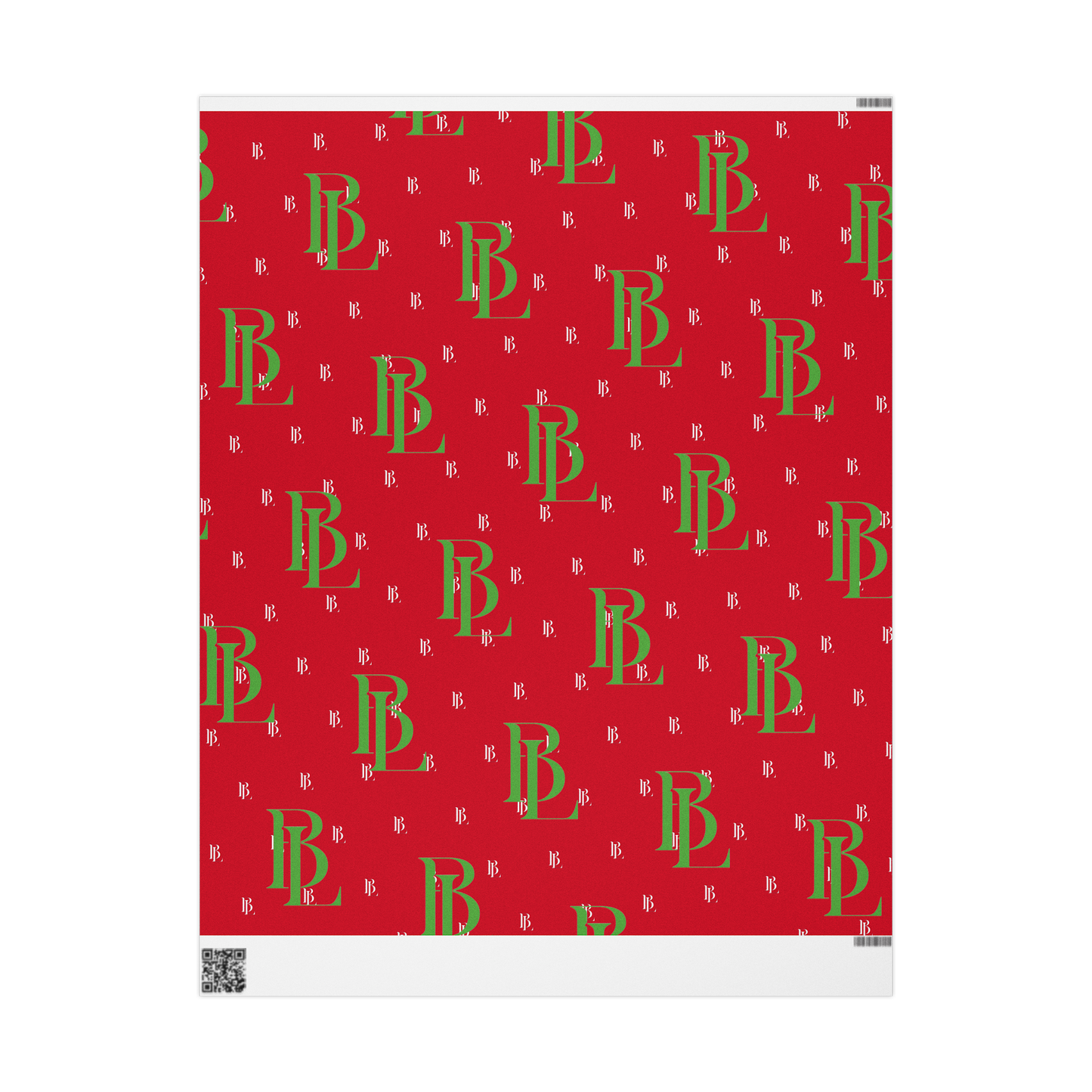 BWL Monogram Holiday Wrapping Paper