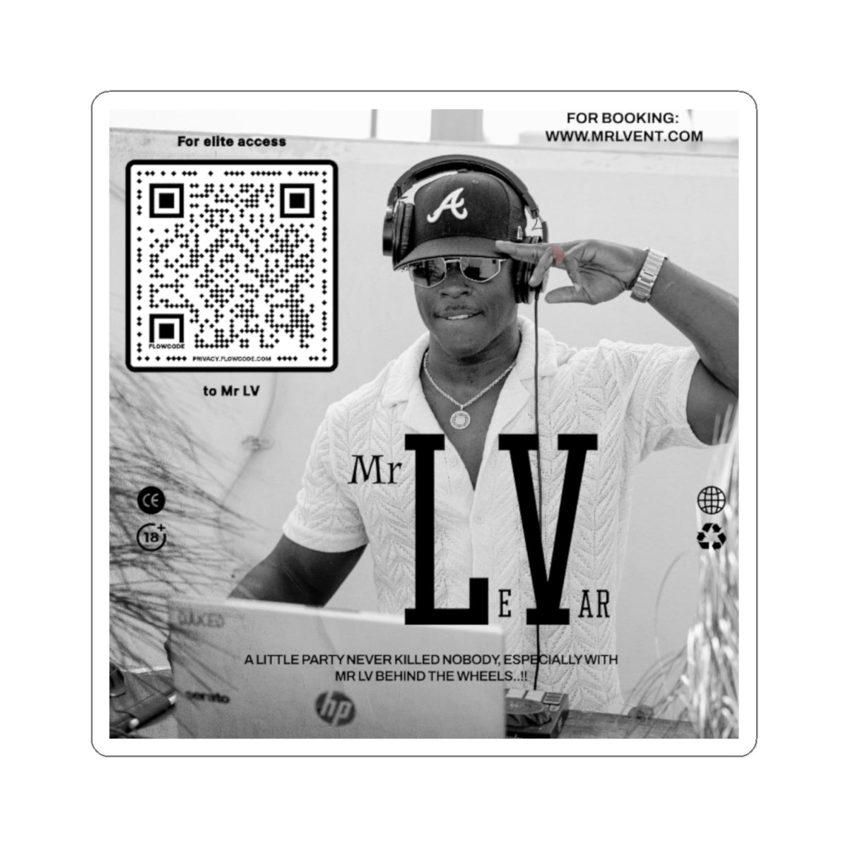Mr. LV QR Code Party Stickers