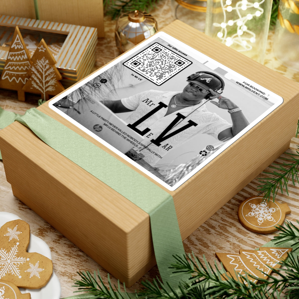 Mr. LV QR Code Party Stickers