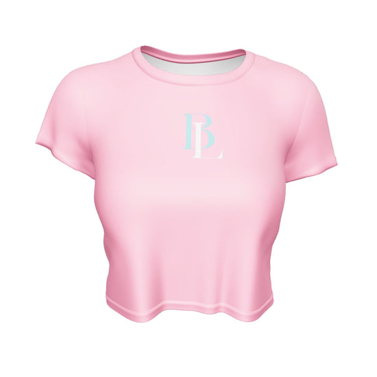 BWL Monogram Pink Crop Tee