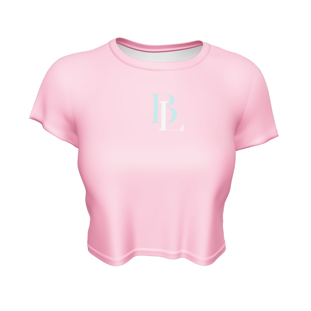 BWL Monogram Pink Crop Tee