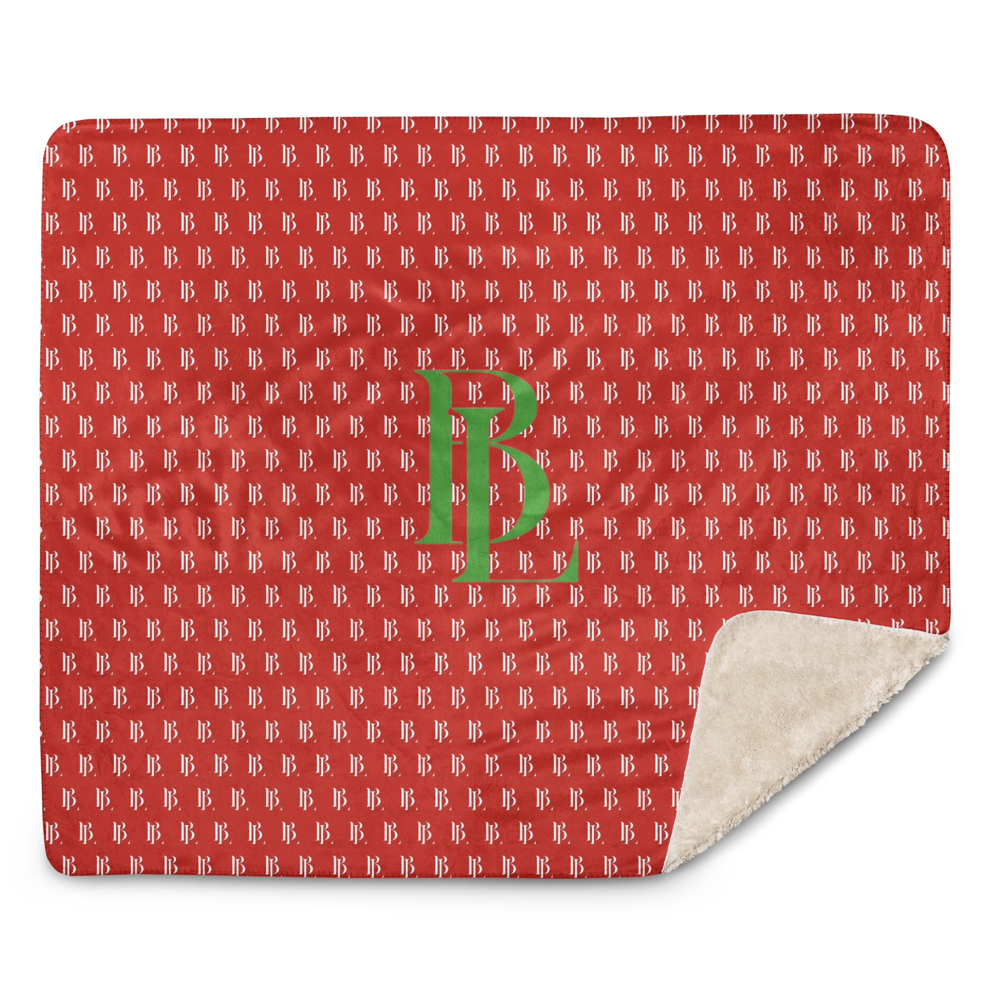 BWL Monogram Holiday Sherpa Blanket – Barz with LeVar